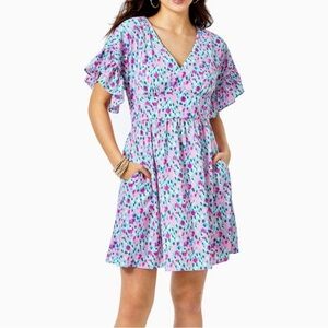 Lilly Pulitzer Blaire Stretch Dress - Size 4 - multi Hottie Dottie